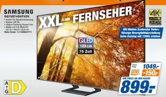 expert Techno Land SAMSUNG GQ75Q74DATXZG Angebot