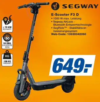 expert Techno Land SEGWAY E-Scooter F3 D Angebot