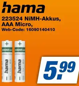 expert Techno Land hama 223524 NiMH-Akkus, AAA Micro Angebot