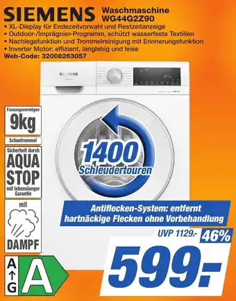 expert Techno Land SIEMENS Waschmaschine WG44G2Z90 Angebot