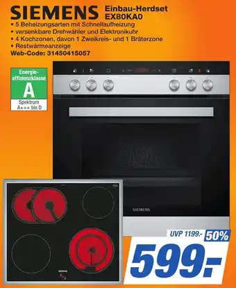 expert Techno Land SIEMENS Einbau-Herdset EX80KA0 Angebot