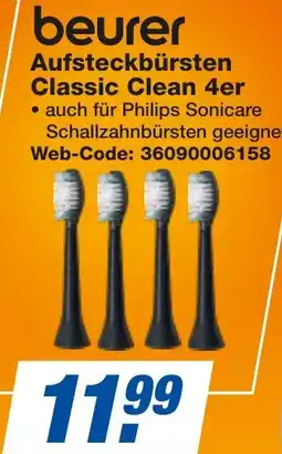 expert Techno Land beurer Aufsteckbürsten Classic Clean 4er Angebot