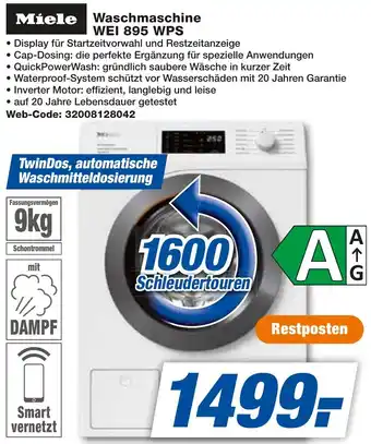 expert Techno Land Miele Waschmaschine WEI 895 WPS Angebot