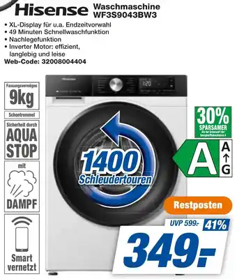 expert Techno Land Hisense Waschmaschine WF3S9043BW3 Angebot