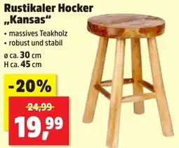 Thomas Philipps Rustikaler Hocker ,,Kansas" Angebot
