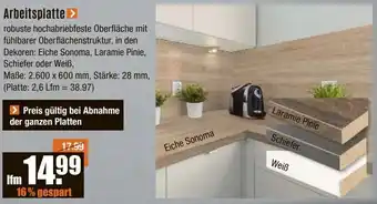 V Baumarkt Arbeitsplatte Angebot