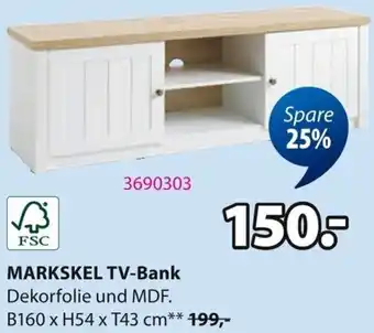 Jysk MARKSKEL TV-Bank Angebot
