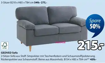 Jysk GEDVED Sofa Angebot