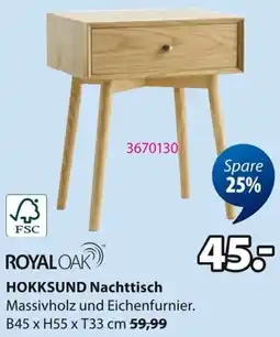 Jysk ROYAL OAK HOKKSUND Nachttisch Angebot