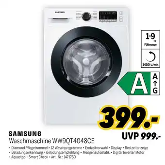 MEDIMAX Samsung waschmaschine ww9qt4048ce Angebot