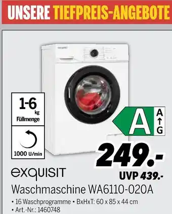 MEDIMAX Exquisit waschmaschine wa6110-020a Angebot