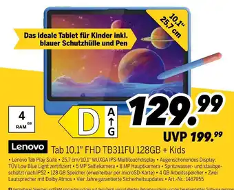 MEDIMAX Lenovo tab 10,1 fhd tb311fu 128gb + kids Angebot