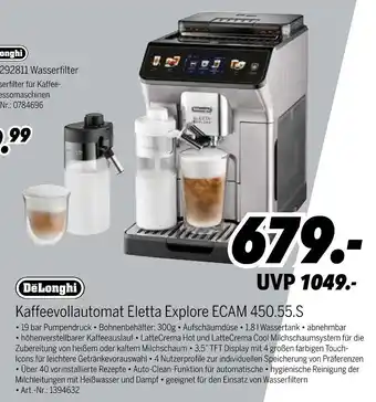 MEDIMAX Delonghi kaffeevollautomat eletta explore ecam 450.55.s Angebot