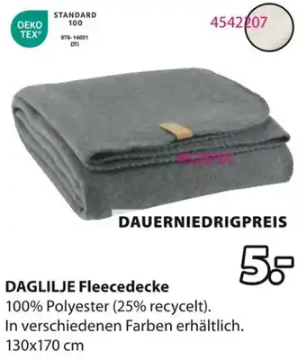 Jysk DAGLILJE Fleecedecke Angebot