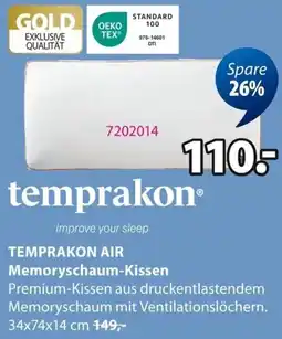Jysk TEMPRAKON AIR Memoryschaum-Kissen Angebot