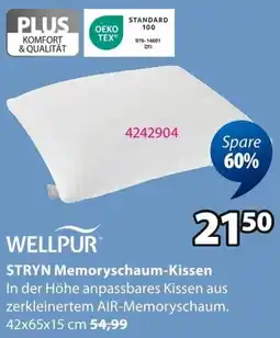 Jysk WELLPUR STRYN Memoryschaum-Kissen Angebot