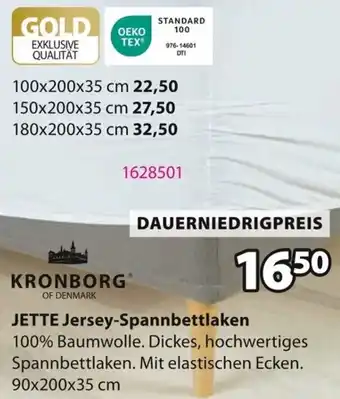 Jysk KRONBORG JETTE Jersey-Spannbettlaken Angebot