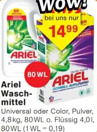 Wiglo Wunderland Ariel Waschmittel Angebot