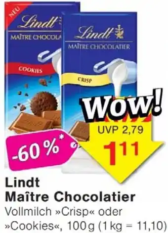 Wiglo Wunderland Lindt Maître Chocolatier Angebot