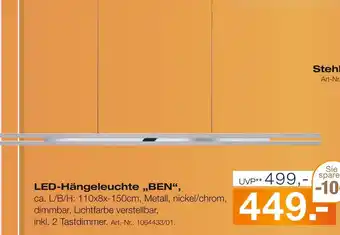 Möbel Inhofer Led-hängeleuchte 'ben' Angebot