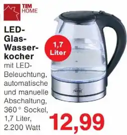Wiglo Wunderland LED- Glas- Wasserkocher Angebot
