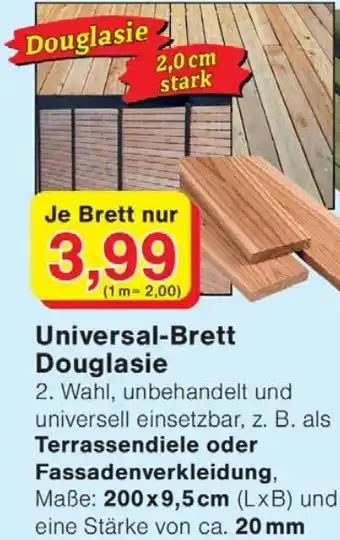 Wiglo Wunderland Universal-Brett Douglasie Terrassendiele oder Fassadenverkleidung Angebot