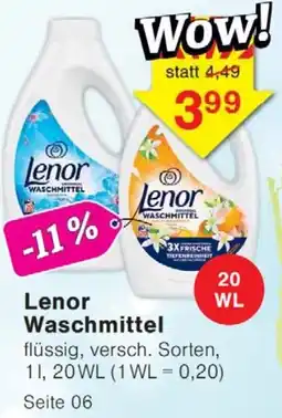 Wiglo Wunderland Lenor Waschmittel Angebot
