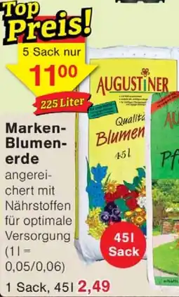 Wiglo Wunderland AUGUSTINER Marken Blumenerde Angebot