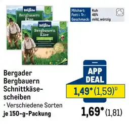 METRO Bergader Bergbauern Schnittkäse- Käse scheiben Angebot