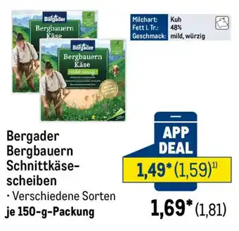 METRO Bergader Bergbauern Schnittkäse- Käse scheiben Angebot