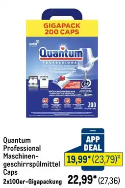 METRO Quantum professional maschinen- geschirrspülmittel Caps 2x100er-Gigapackung Angebot