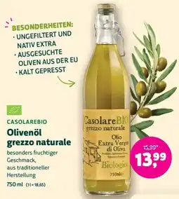 Biomarkt CASOLAREBIO Olivenöl grezzo naturale Angebot