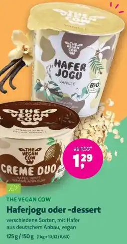 Biomarkt THE VEGAN COW Haferjogu oder -dessert Angebot