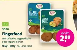 Biomarkt SOTO Fingerfood Angebot
