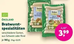 Biomarkt ÖKOLAND Bratwurst- spezialitäten Angebot