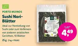 Biomarkt PORTO MUINOS Sushi Nori- Blätter Angebot