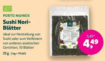 Biomarkt PORTO MUINOS Sushi Nori- Blätter Angebot