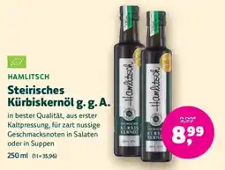 Biomarkt HAMLITSCH Steirisches Kürbiskernöl g.g. A. Angebot