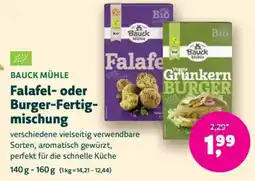 Biomarkt BAUCK MÜHLE Falafel- oder Burger-Fertig- mischung Angebot