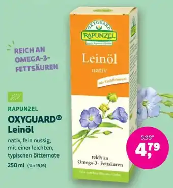 Biomarkt RAPUNZEL OXYGUARD Leinöl Angebot