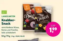 Biomarkt LANDGARTEN Knabber- Snack Angebot