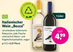 Biomarkt Italienischer Wein,,Becco Angebot