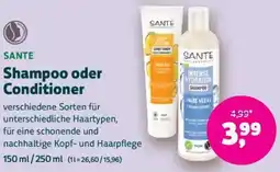 Biomarkt SANTE Shampoo oder Conditioner Angebot