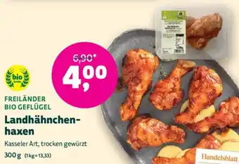 Biomarkt FREILÄNDER BIO GEFLÜGEL Landhähnchen- haxen Angebot