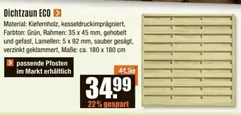 V Baumarkt Dichtzaun ECO Angebot