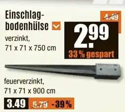 V Baumarkt Einschlag- bodenhülse Angebot