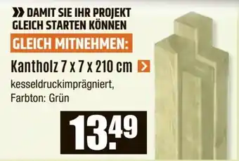 V Baumarkt Kantholz 7 x 7 x 210 cm Angebot