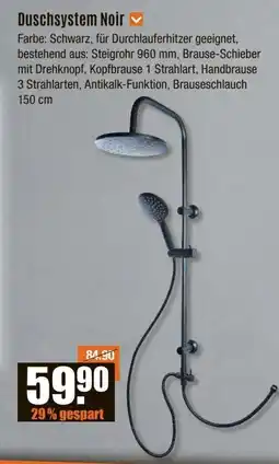 V Baumarkt Duschsystem Noir Angebot