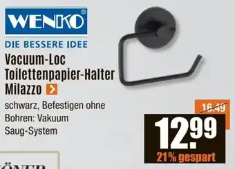V Baumarkt WENKO Vacuum-Loc Toilettenpapier-Halter Milazzo Angebot