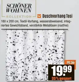 V Baumarkt SCHÖNER WOHNEN Duschvorhang Tosi Angebot